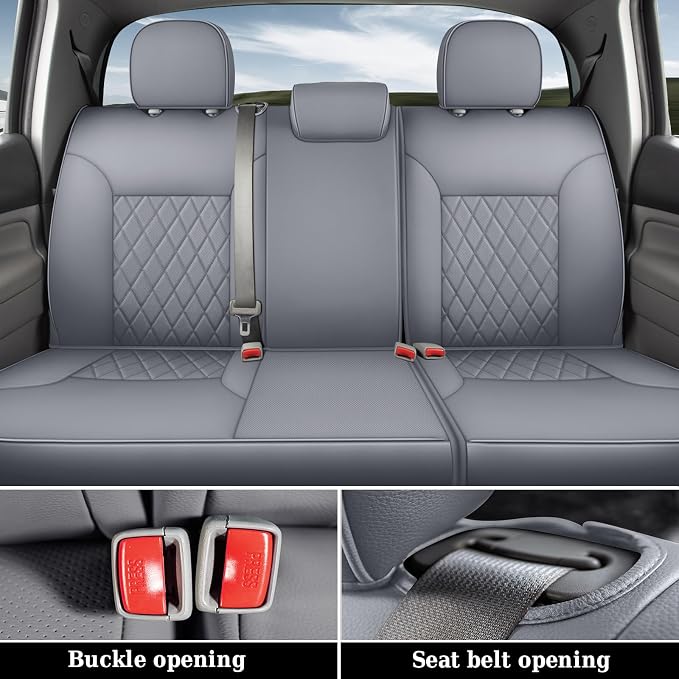 Faux Leather Seat Covers for Toyota Tacoma — Full Set — Gray