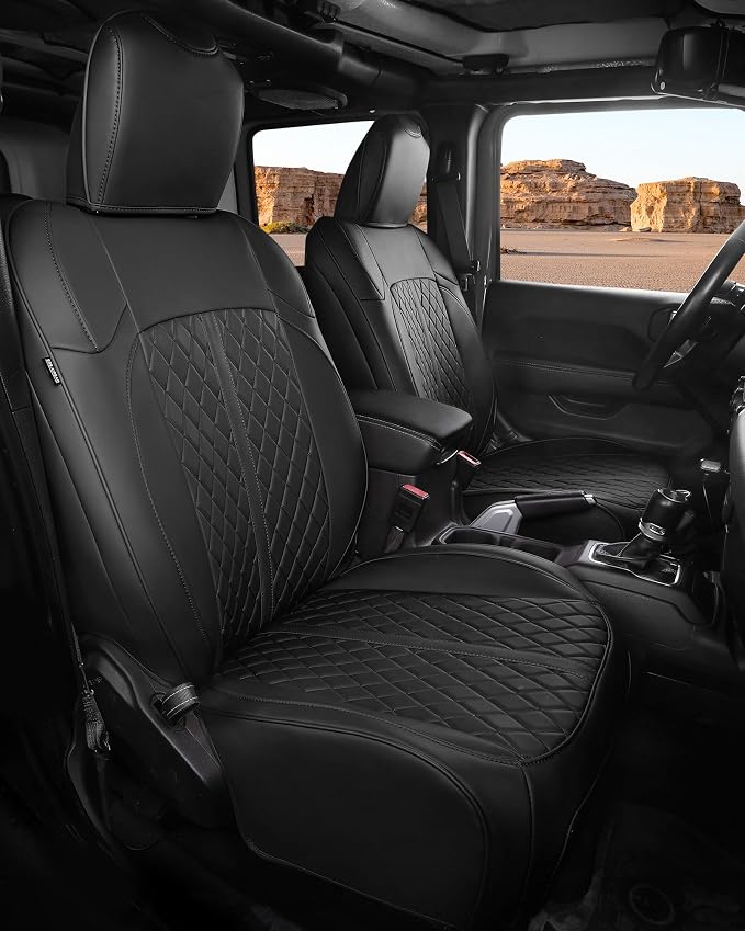 Seat Covers for Jeep Wrangler — Full Set — Black