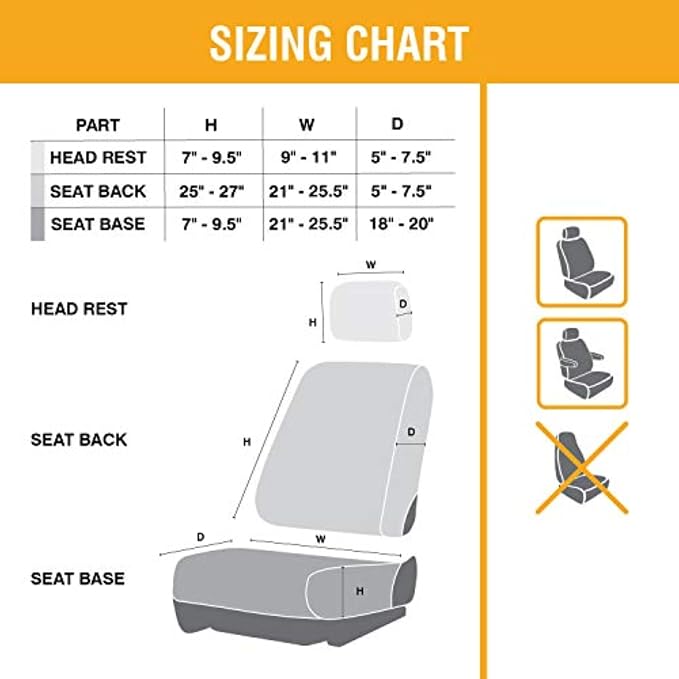 Universal Seat Covers — Front Seat — Black