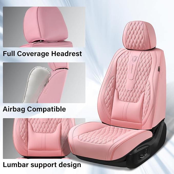Universal Seat Covers — Full Set — Pink