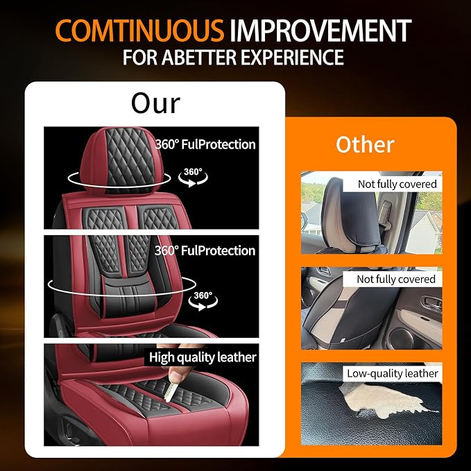 Seat Covers for Nissan Maxima — Full Set — Red