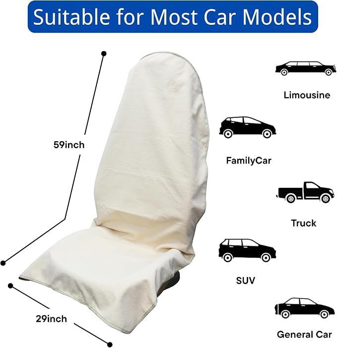 Car Seat Covers — Front Seat — Beige