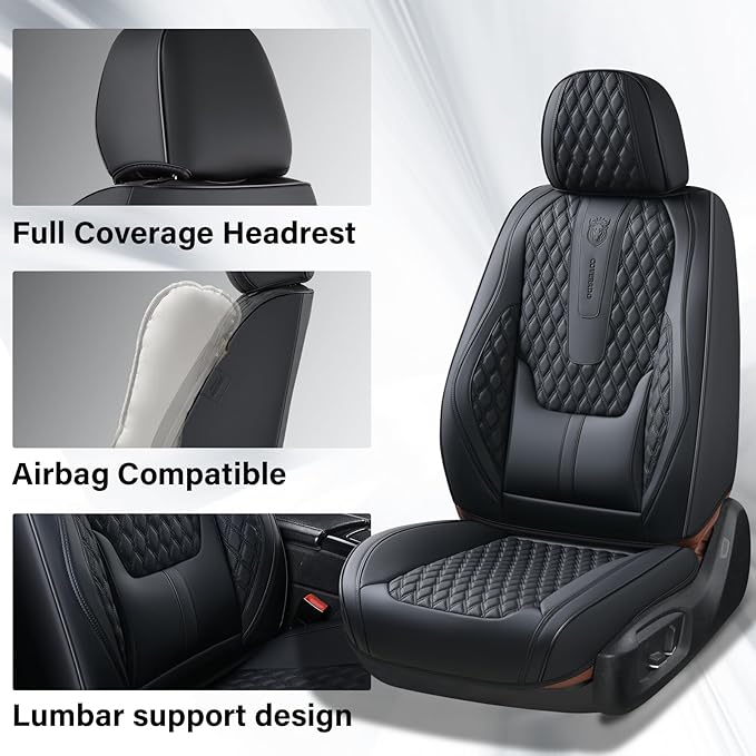 Universal Seat Covers — Full Set — Black