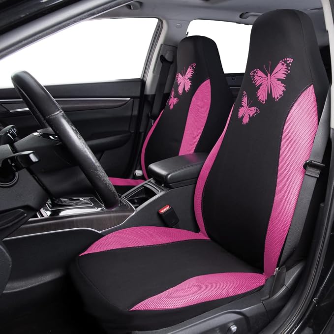 Universal Seat Covers — Front Seat — Pink
