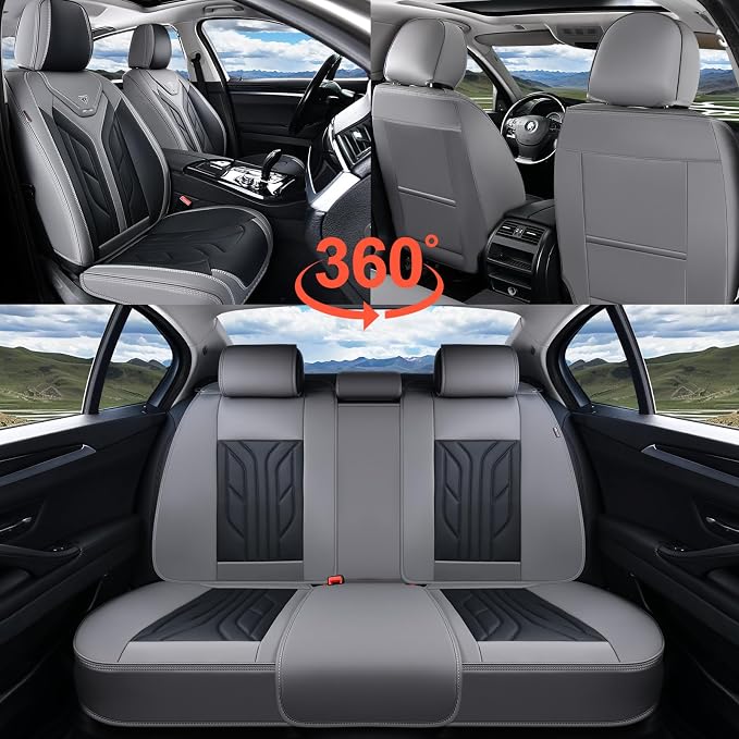 Universal Seat Covers — Front Seat — Gray / Black