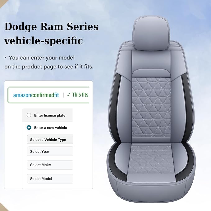 Seat Covers for Multiple Vehicles — Front Seat — Gray