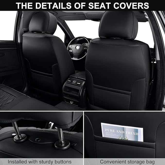 Universal Seat Covers — Full Set — Black