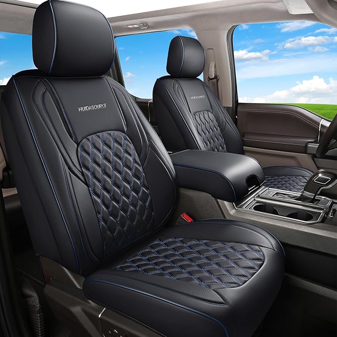 Seat Covers for Chevrolet Silverado / GMC Sierra — Front Seat — Black / Blue