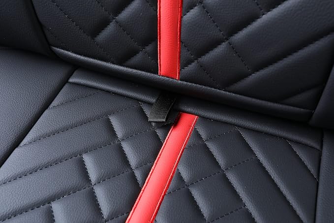 Seat Covers for Toyota Tacoma — Rear Seat — Black / Red