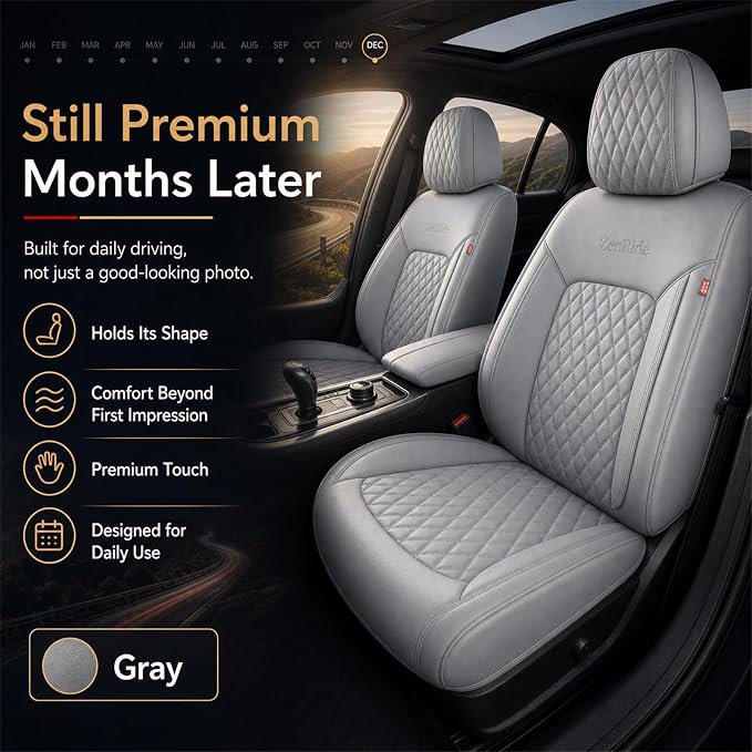 Universal Seat Covers — Full Set — Gray