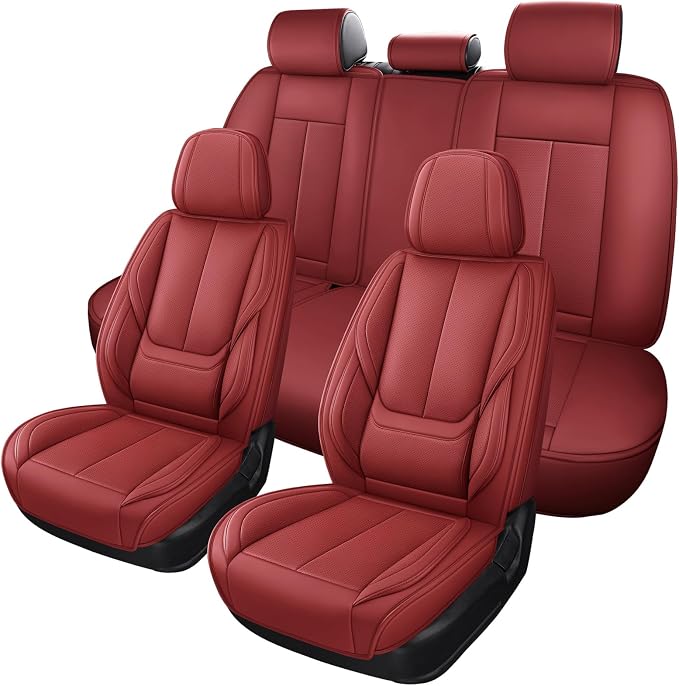 Universal Seat Covers — Full Set — Red