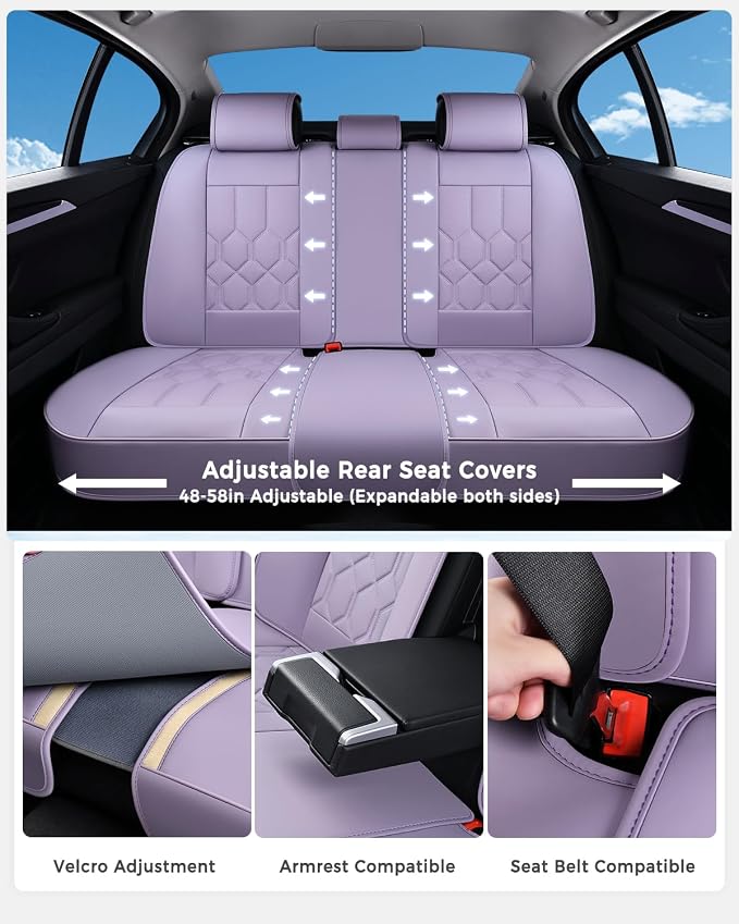Universal Seat Covers — Full Set — Purple