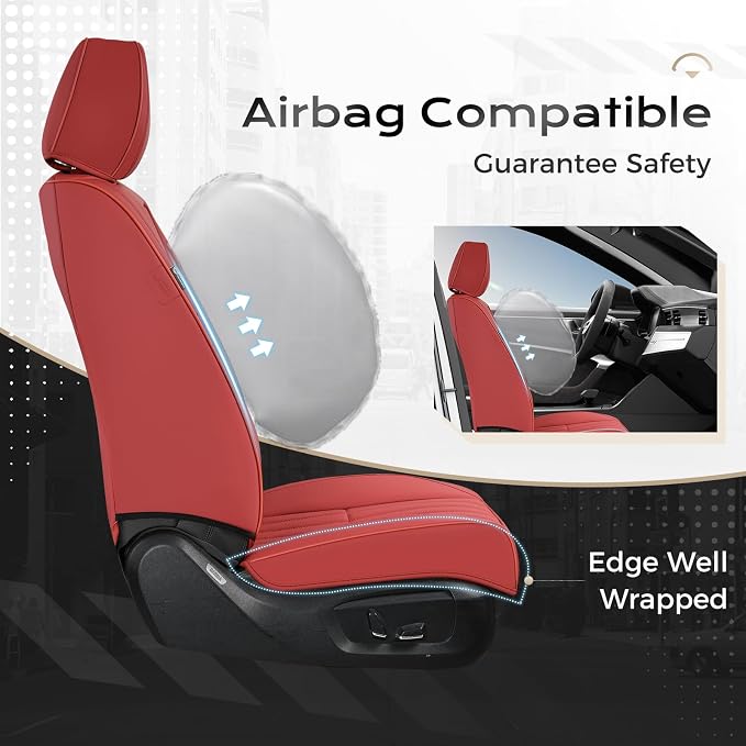 Universal Seat Covers — Full Set — Red