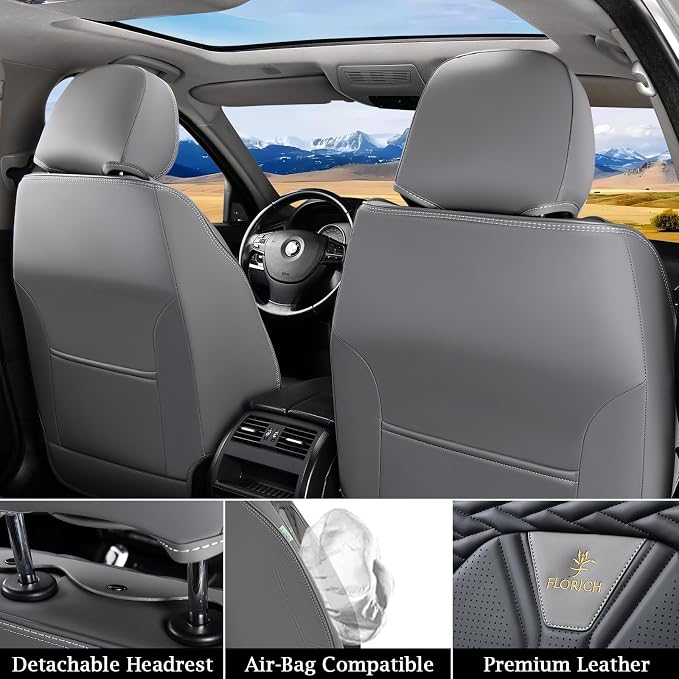 Universal Seat Covers — Gray / Black