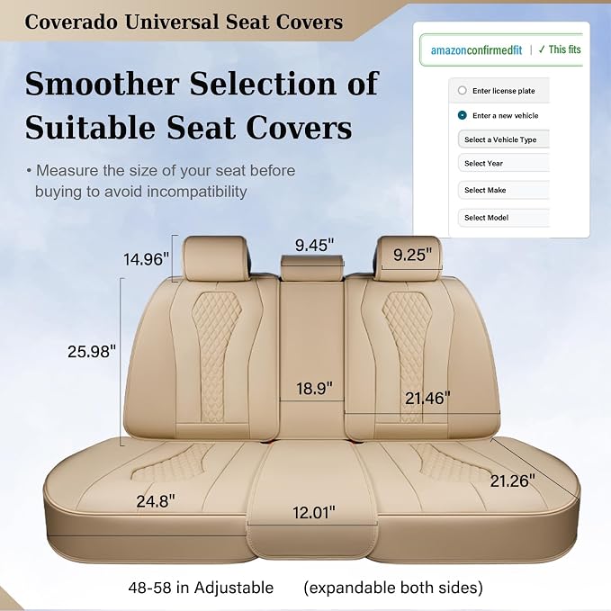 Universal Seat Covers — Beige