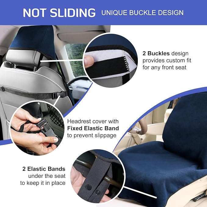 Universal Seat Covers — Front Seat — Navy / Blue