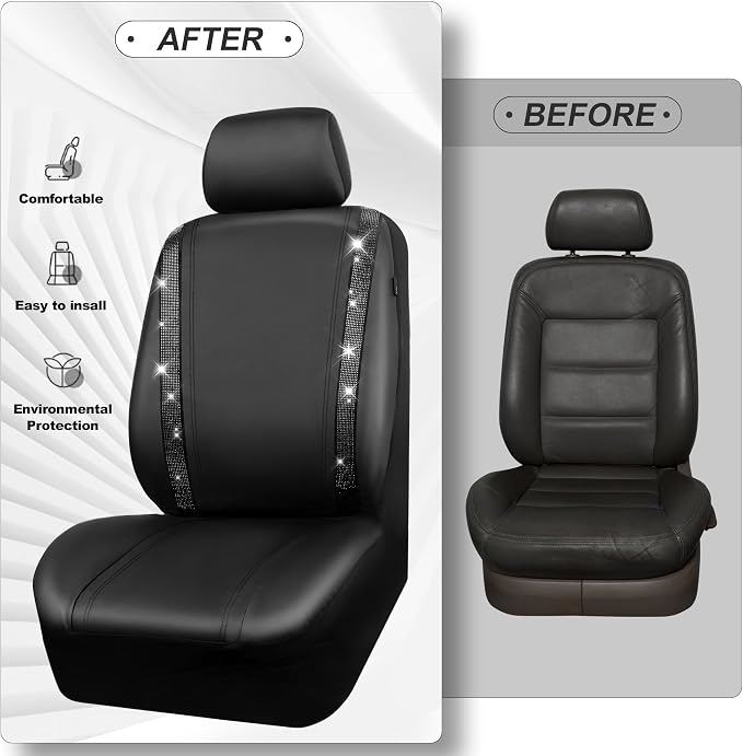 Universal Seat Covers — Front Seat — Black