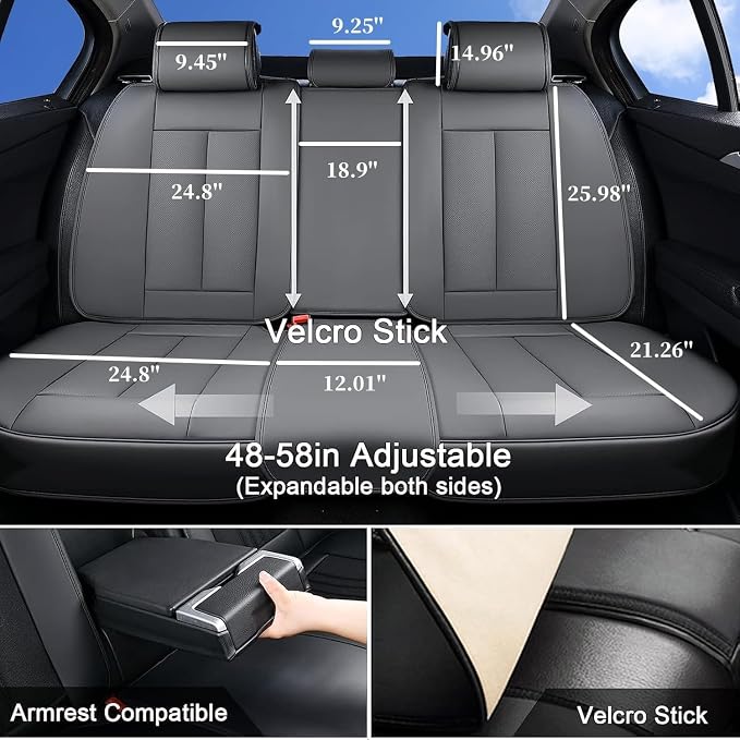 Universal Seat Covers — Full Set — Gray