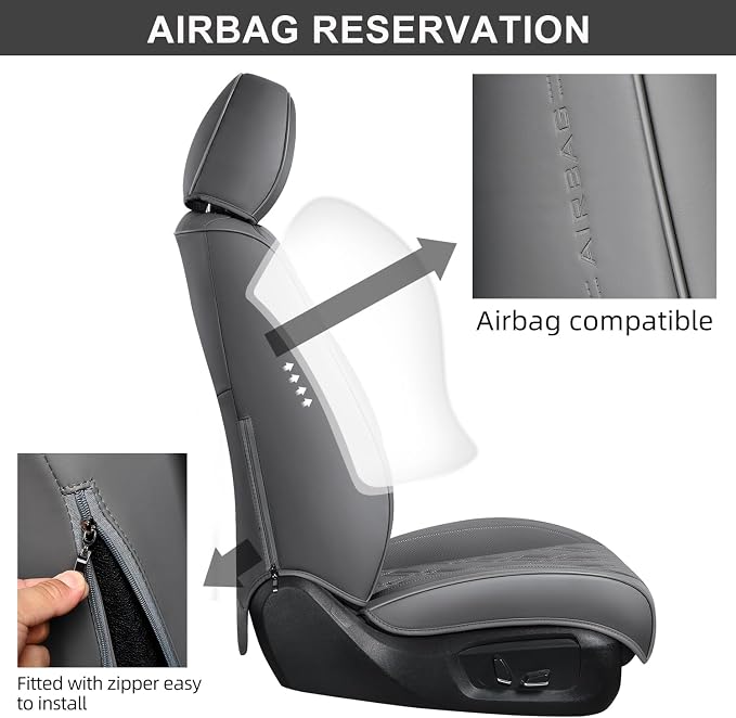 Universal Seat Covers — Full Set — Gray