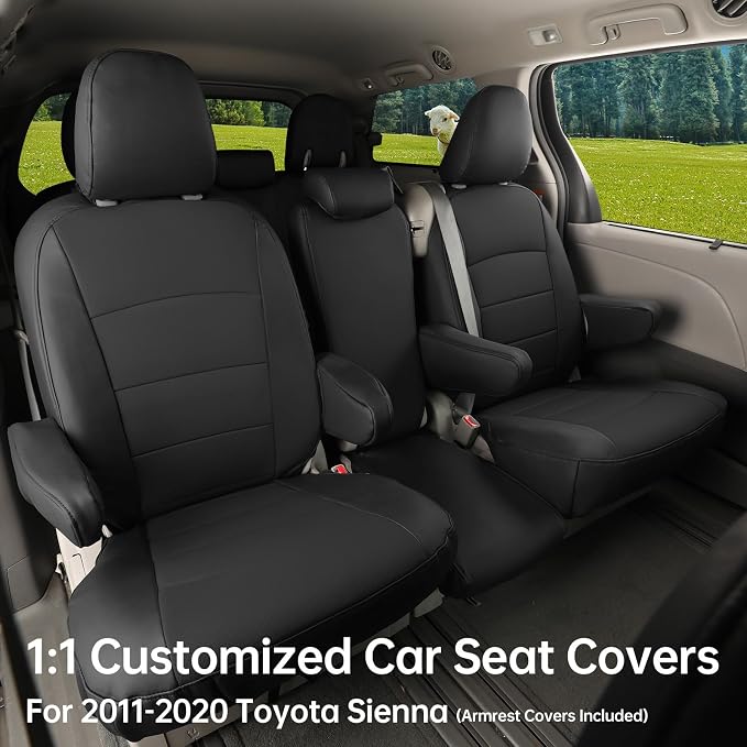 Seat Covers for Toyota Sienna — Full Set — Black