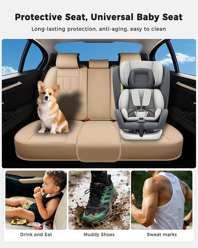 Universal Seat Covers — Full Set — Beige