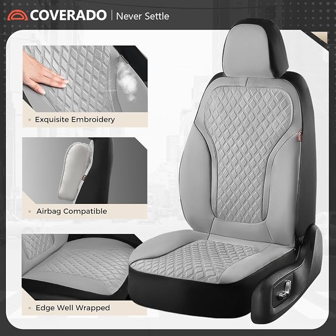 Universal Seat Covers — Full Set — Gray