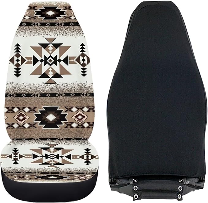 Universal Seat Covers — Front Seat — Brown