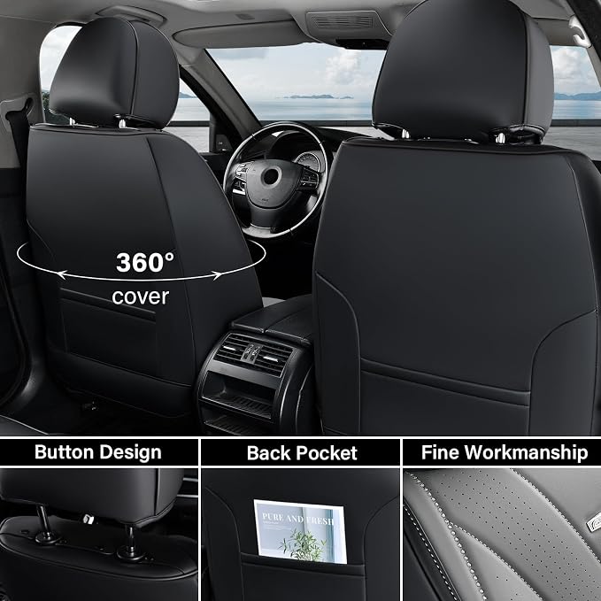 Universal Seat Covers — Front Seat — Black / Gray