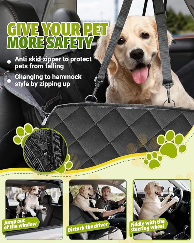 Pet Car Seat Protector — Black