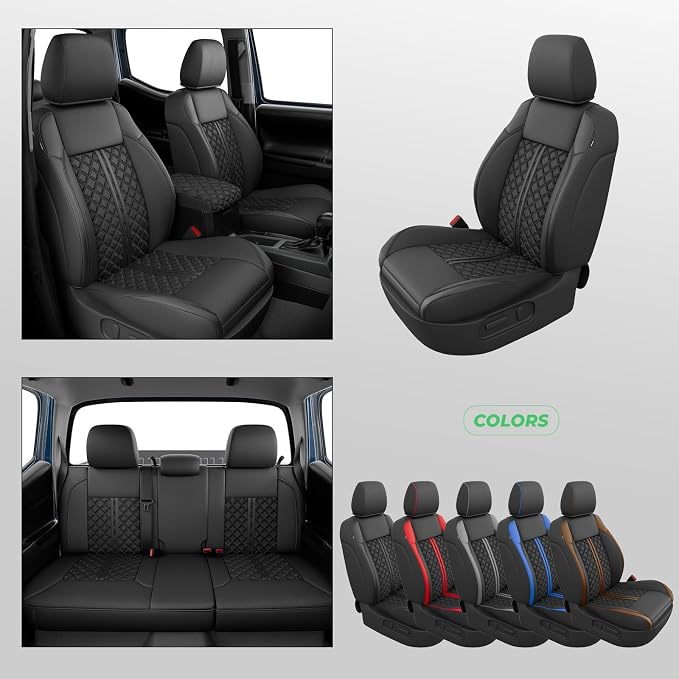 Seat Covers for Toyota Tacoma — Full Set — Black