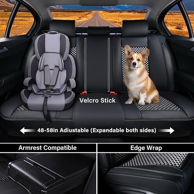 Universal Seat Covers — Full Set — Black / Gray