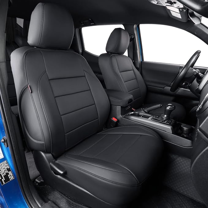 Faux Leather Seat Covers for Toyota Tacoma — Full Set — Black