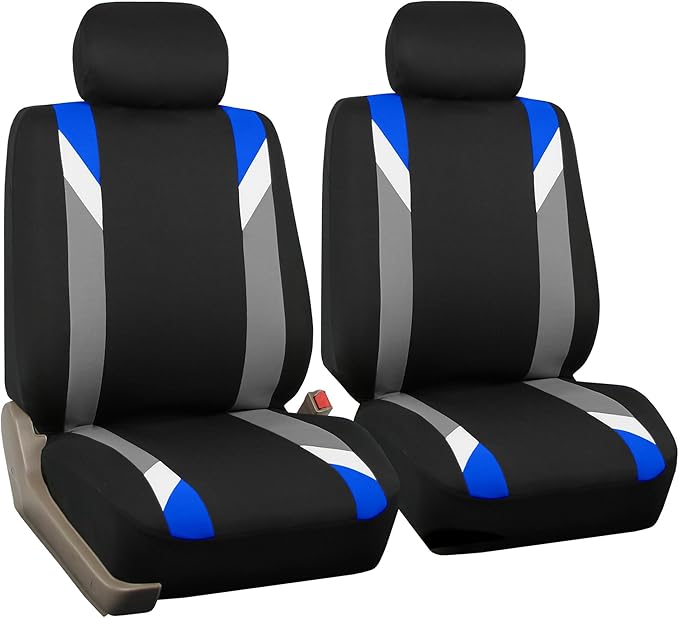 Universal Fabric Seat Covers — Front Seat — Blue