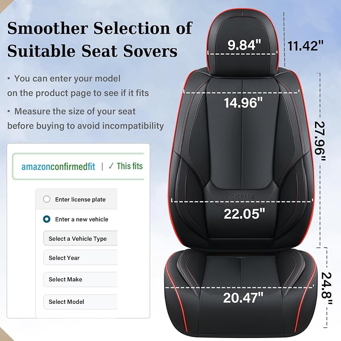 Universal Seat Covers — Full Set — Black