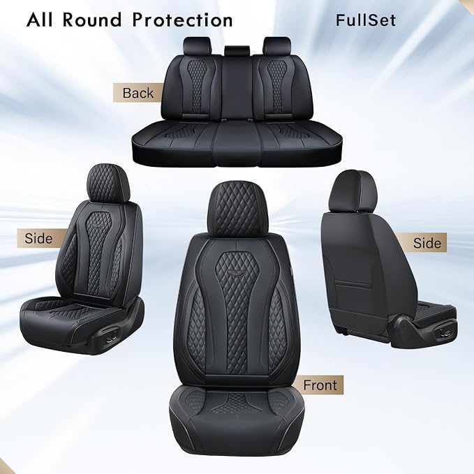 Universal Seat Covers — Full Set — Black