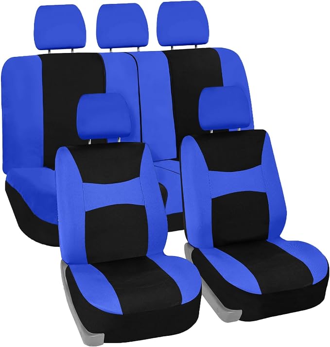 Universal Fabric Seat Covers — Full Set — Blue