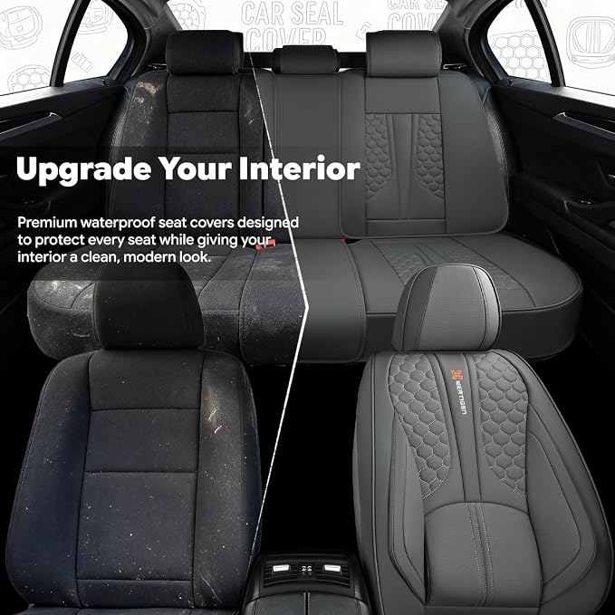 Universal Seat Covers — Full Set — Gray