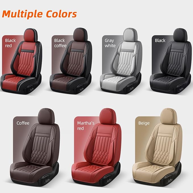Universal Seat Covers — Full Set — Red