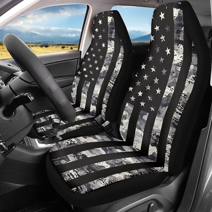 Universal Seat Covers — Front Seat — Gray