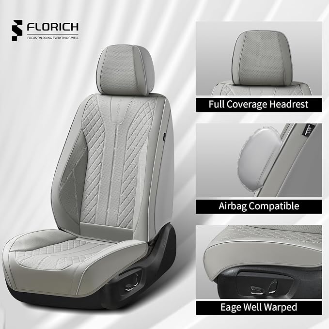 Universal Seat Covers — Full Set — Gray