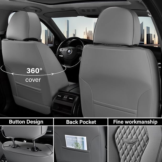 Universal Seat Covers — Front Seat — Gray