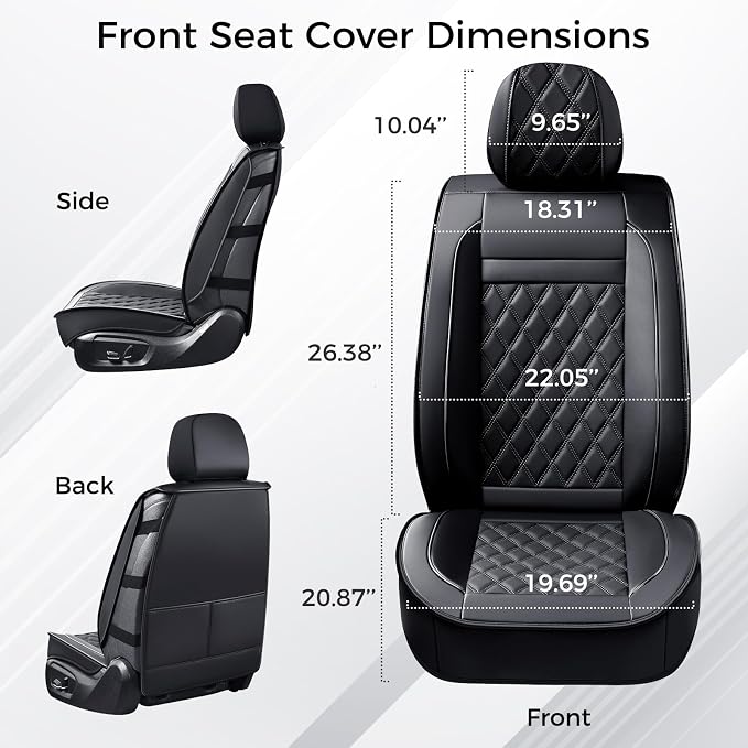 Universal Seat Covers — Full Set — Black