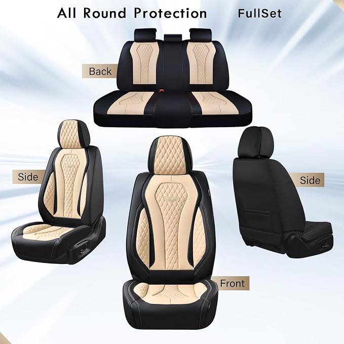 Universal Seat Covers — Full Set — Beige