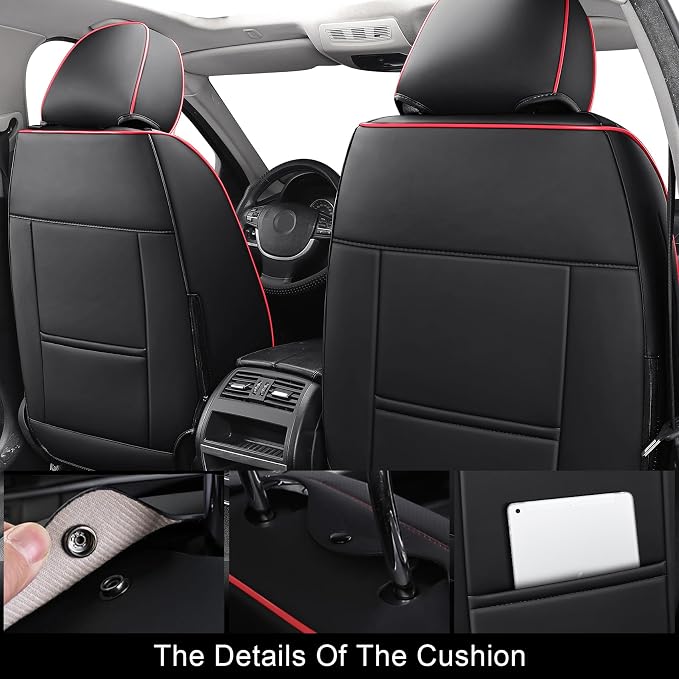 Universal Seat Covers — Front Seat — Black / Red