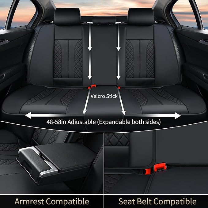 Universal Seat Covers — Full Set — Black