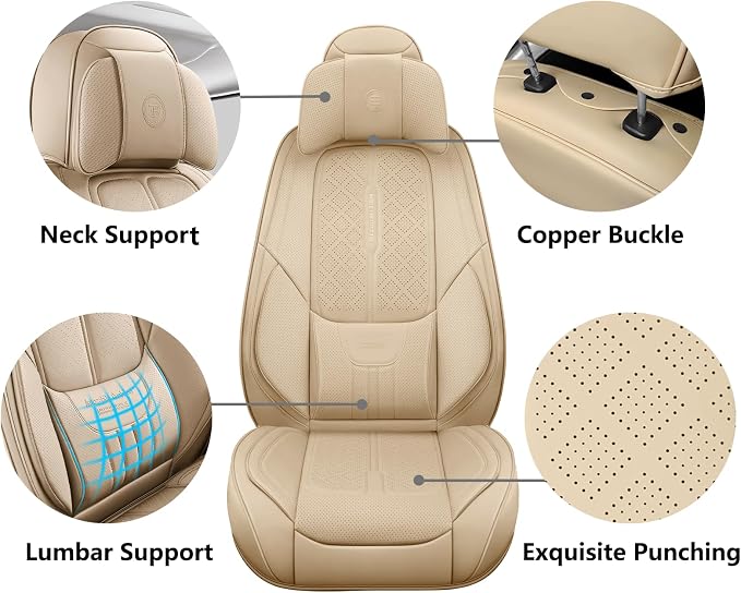 Universal Seat Covers — Full Set — Beige