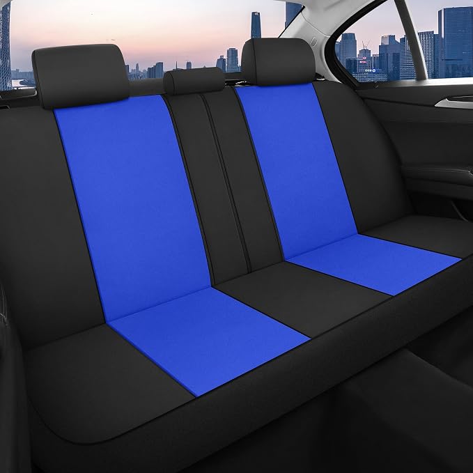 Universal Neoprene Seat Covers — Black / Blue
