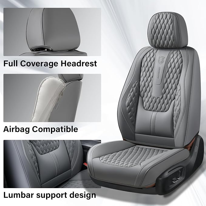 Universal Seat Covers — Full Set — Gray