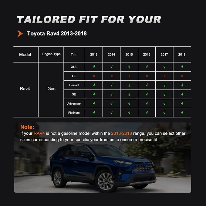 Faux Leather Seat Covers for Toyota RAV4 — Full Set — Black