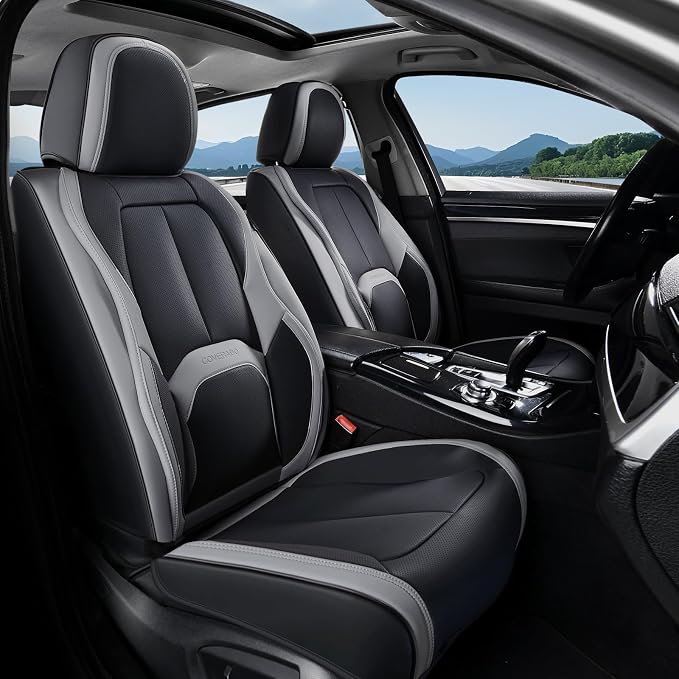 Universal Seat Covers — Front Seat — Black / Gray